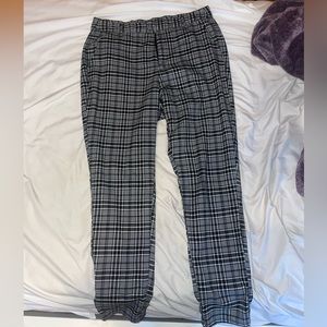 Black & White Plaid Pants